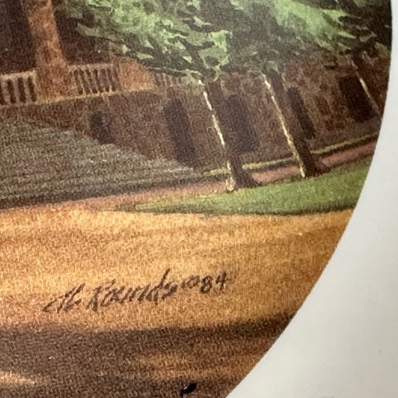 AL ROUNDS UTAH PICTURE PLATE-1987 TERRITORIAL CAPITOL IN FILMORE-THE VALLEY BANK - Picture 5 of 9